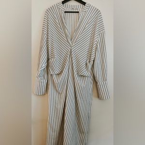 Zara White & Black Stripe Dress